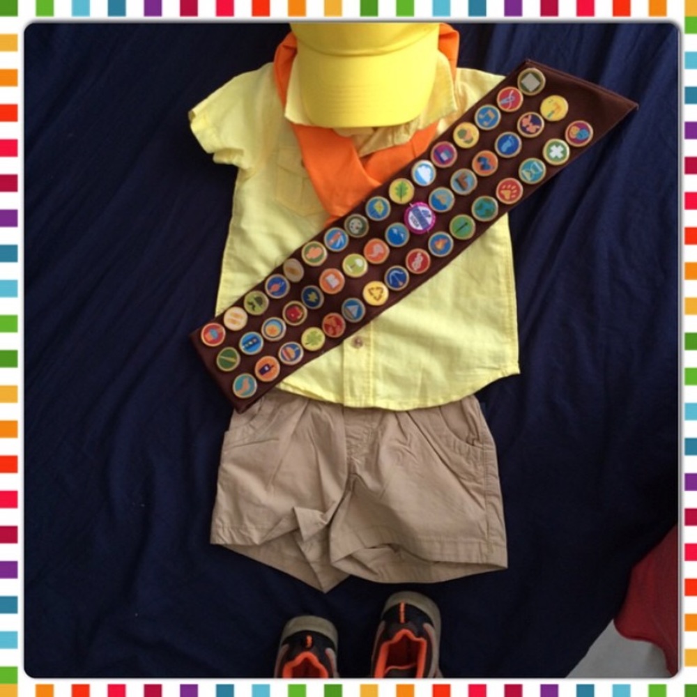 UP Russell’s handmade Costume Sash w grapesoda pin